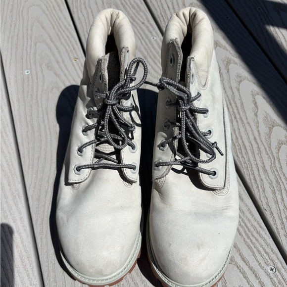 Timberland 6" Premium Waterproof Men's Boot - White And Gray, Gum Sole U… - Picture 6 of 11